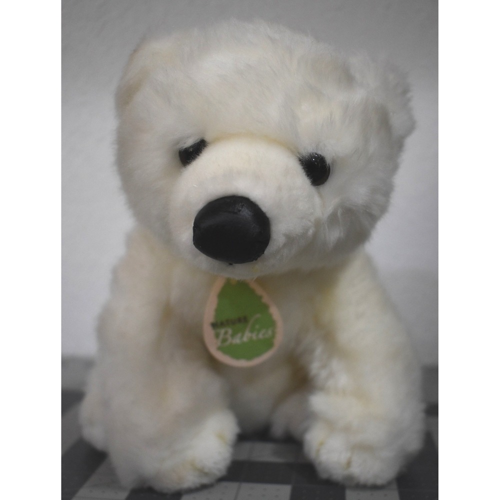 Aurora Nature Babies Polar Bear Plush White/Cream Soft Stuffed Animal Toy 9 Inch